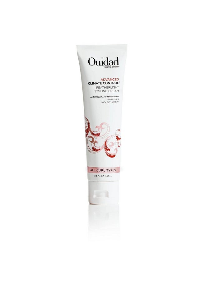 Ouidad Advanced Climate Control Featherlight Styling Cream - 2 fl oz, Anti-Frizz Nano Technology, Curl Cream for Curly Hair, Styler Cream for Frizz-Free Curls, Locks Out Humidity, For All Curl Types