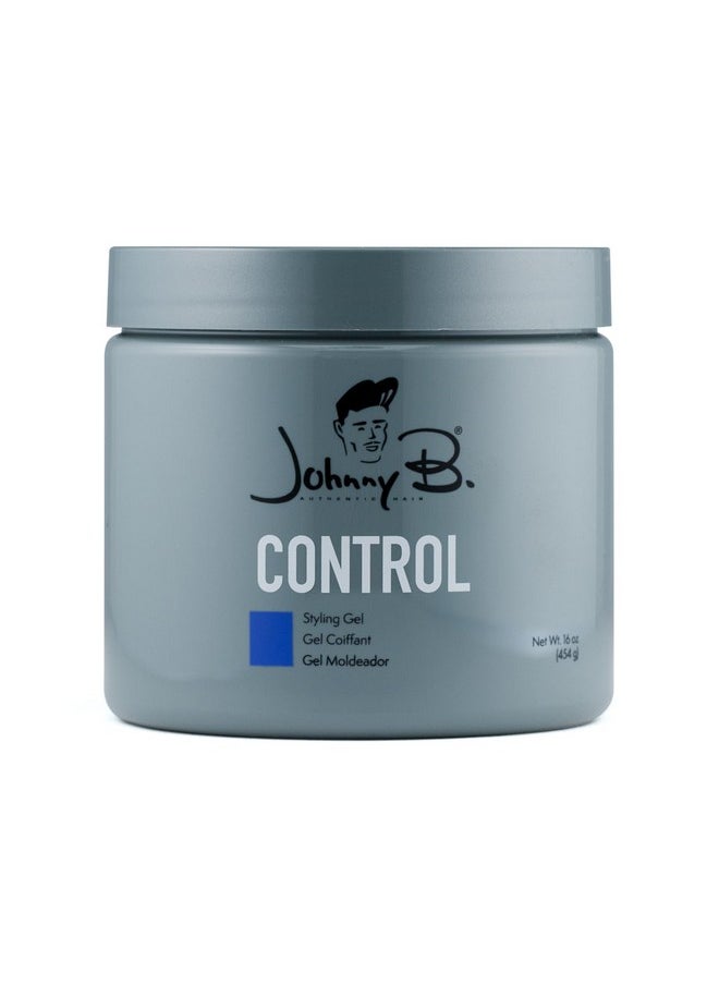 JOHNNY B. Control Alcohol-Free Hair Styling Gel, Strong Hold, All Hair Types 16 oz.