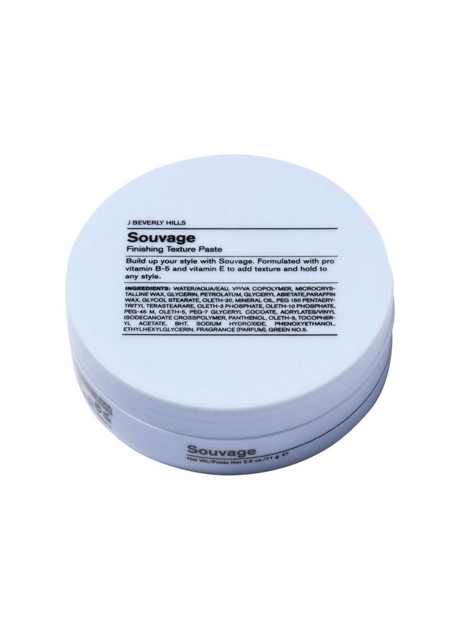 J Beverly Hills Blue Souvage Finishing Texture Paste with Vitamin E for Strong Hair, 2.5 Oz