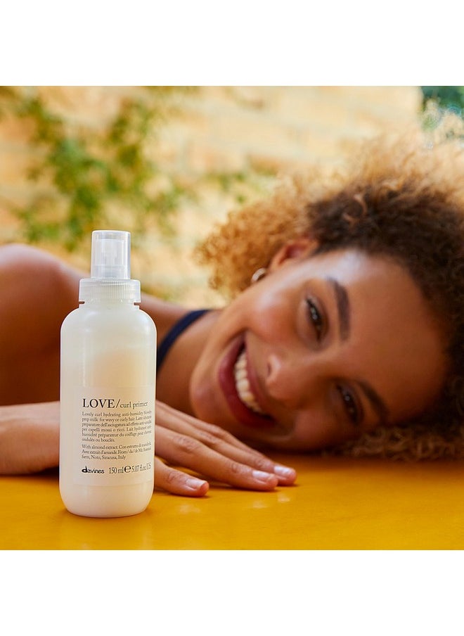 Davines Love Curl Primer, Anti-Humidity Blow-dry Prep Solution for Wavy And Curly Hair, Moisturizing Heat Protection, 5.07 Fl. Oz.