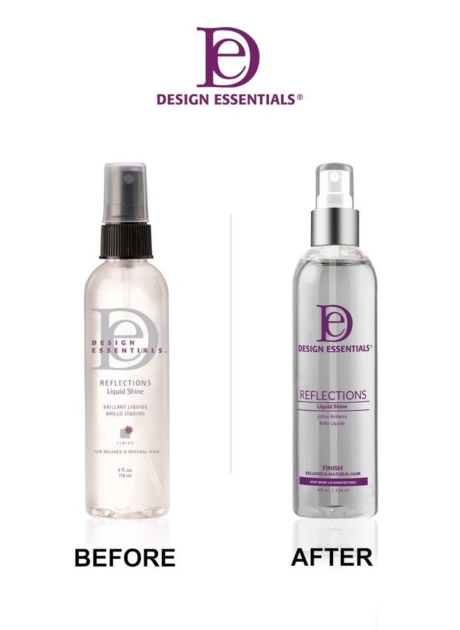 Design Essentials Reflections Liquid Shine Humidity-Resistant Hair Polish Spray, 4 Ounce