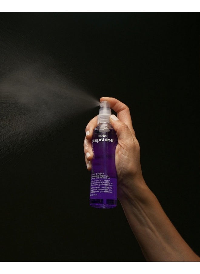 RUSK Deepshine PlatinumX Shine Spray, 4 Oz, Shine Spray Creates Luminous Shine and Pairs Well with Heat Styling for a Glossy Finish