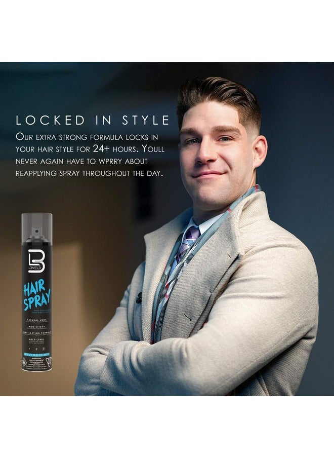 L3 Level 3 Hair Spray - Long Lasting and Strong Hold Hair Spray - Great for Men and Women - Level Three - Suitable for All Hair Types