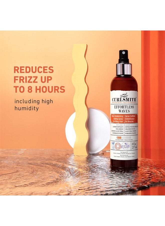 CURLSMITH - Effortless Waves Styling Spray, Lightweight and Moisturising, Reduce Frizz, Natural Look, For Wavy and Curly Hair, Vegan (59ml/2 fl oz) Trial or Travel Size