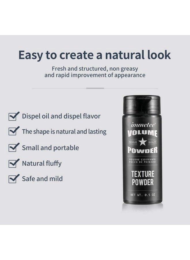 immetee Hair Volume Powder - Texture Styling for Men and Women, Light Control Natural Matte Look, Root Lifting 14g (0.5 oz)
