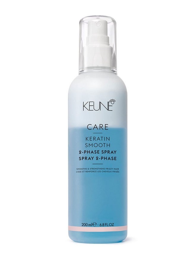 Keune Care Keratin Smooth 2-Phase Spray, Smoothing & Strengthening Leave-In Conditioner for Smoother Hair, 6.8 Fl Oz