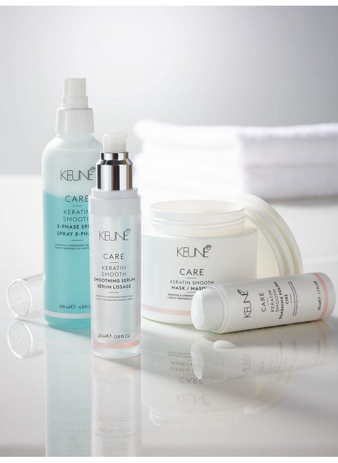 Keune Care Keratin Smooth 2-Phase Spray, Smoothing & Strengthening Leave-In Conditioner for Smoother Hair, 6.8 Fl Oz