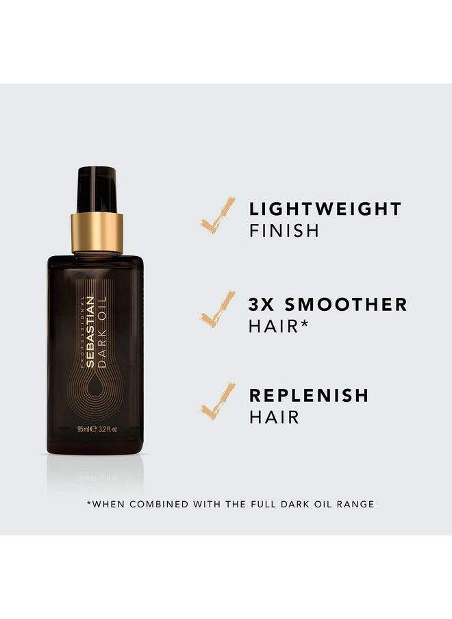 Sebastian Dark Oil Lightweight Hair Oil, Infused with Jojoba Oil and Argan Oil, 3.2 oz