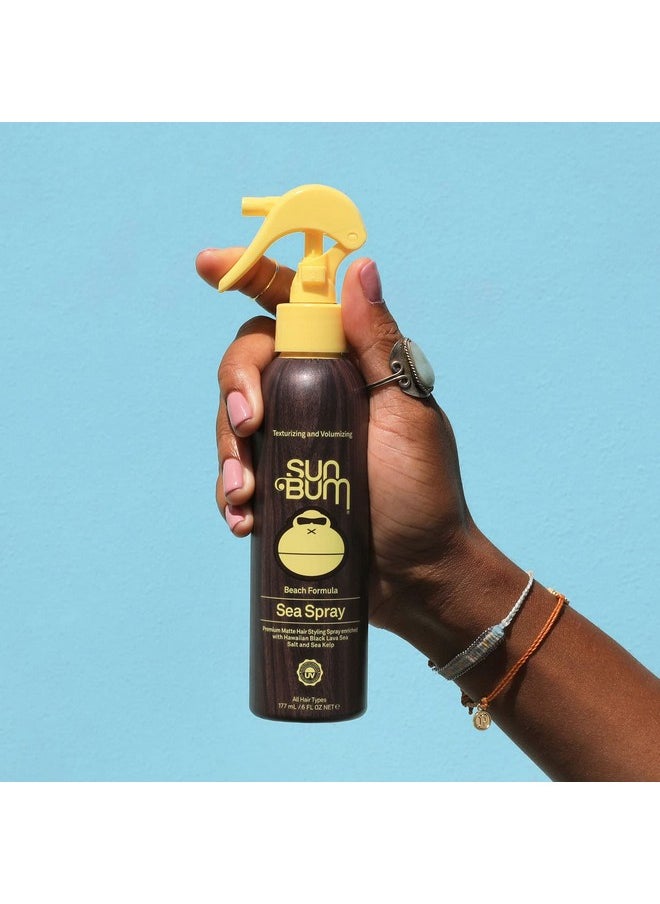 Sun Bum Sea Spray|Texturizing and Volumizing Sea Salt Spray | UV Protection With a Matte Finish | Medium Hold | For All Hair Types | 6 FL OZ Spray Bottle, Clear (80-41025)