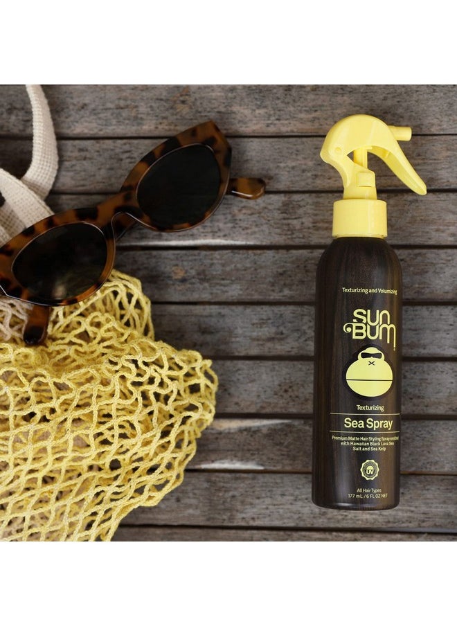 Sun Bum Sea Spray|Texturizing and Volumizing Sea Salt Spray | UV Protection With a Matte Finish | Medium Hold | For All Hair Types | 6 FL OZ Spray Bottle, Clear (80-41025)