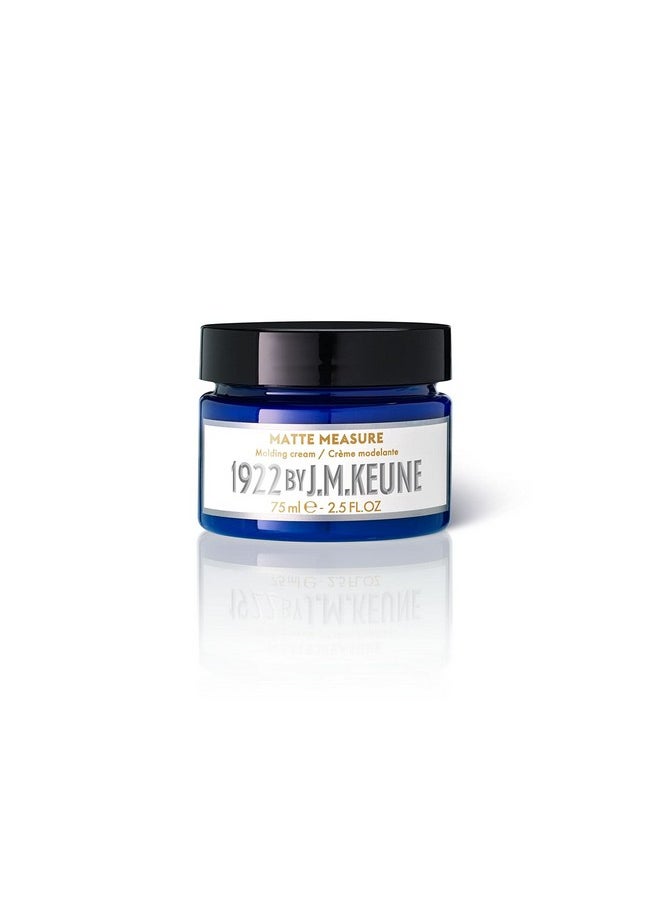 1922 by J.M. Keune Matte Measure, Medium Hold & Matte Finish Molding Cream for Men, 2.5 Fl Oz