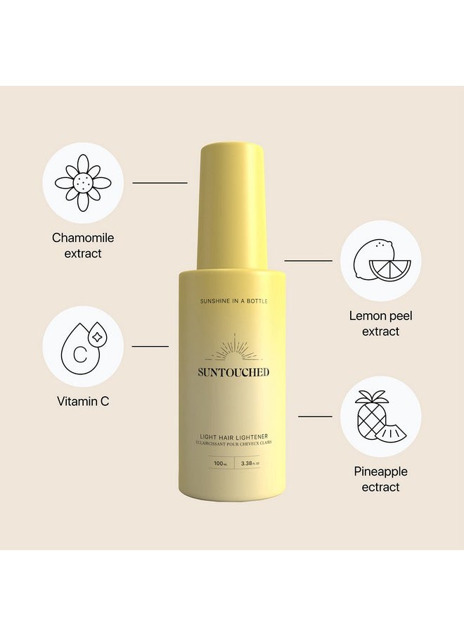 Suntouched Beach Blonde Hair Lightener - Citrus & Chamomile Highlighting Spray for Vegan Highlights, Cruelty, Paraben, Ammonia & Bleach-Free, 3.38 FL Oz