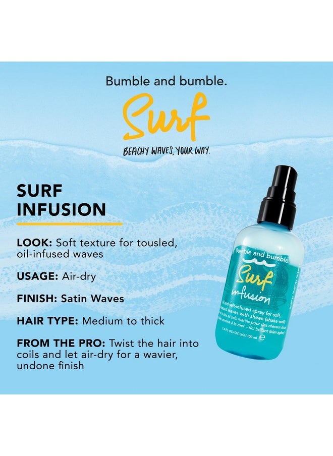 Bumble and bumble. Surf Infusion Oil and Sea Salt Spray | Conditioning | Adds Texture + Shine | Wavy, Straight, 3.4 Fl Oz