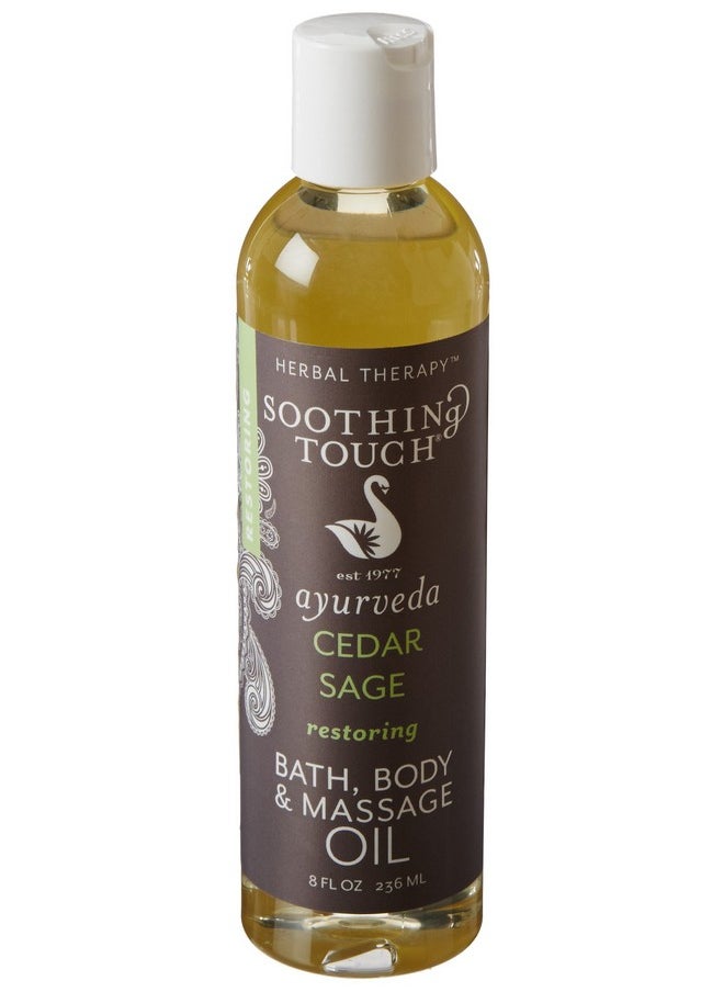 SOOTHING TOUCH Cedar Sage Bath & Body Oil, 8 FZ