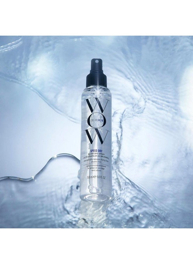 COLOR WOW Speed Dry Blow Dry Spray - Cut Blow Dry Time by 30% | Heat Protectant, Prevent Breakage | Cruelty-Free & Gluten-Free