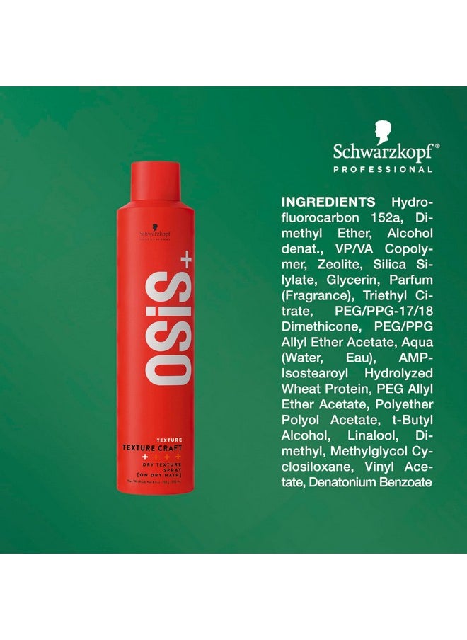 OSiS+ Texture Craft - Volumizing Dry Texture Spray - Root Lift with Natural Feel and Shine - Lightweight Hair Styling Product - Brushes Out Easily, 7.7 oz