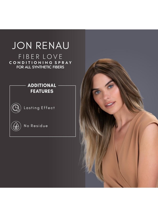 Jon Renau Fiber Love Synthetic Conditioning Spray, 8.5 oz - Leave-In Conditioner for Wigs, Toppers & Hair Extensions - Detangles, Restores Shine & Protects Synthetic Fiber