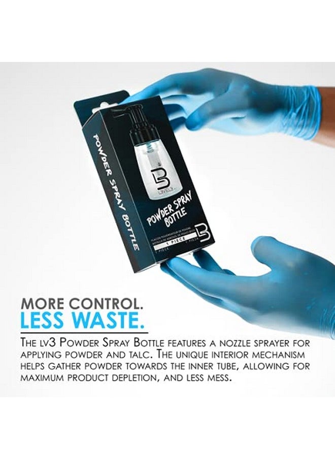Level 3 Powder Bottle Spray - for Applying Talc and Powder - Barber Supplies and Barber Accessories - Comfortable to Hold and Spray - Level Three Spray Container