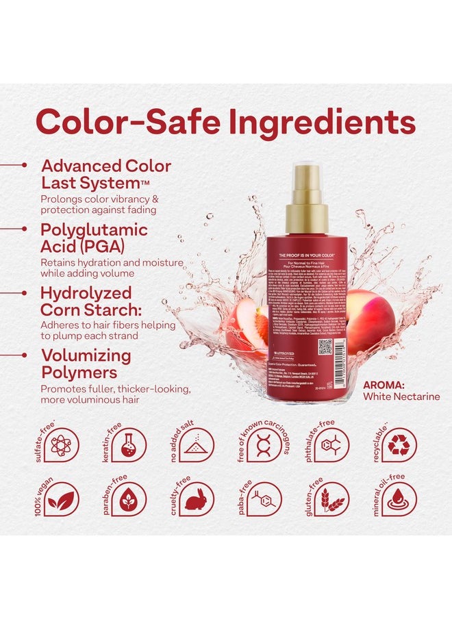Colorproof Volume Blow Dry Spray Primer 6.7 Fl. Oz. Volumizing Heat Protection Spray for Hair, White Nectarine Scent
