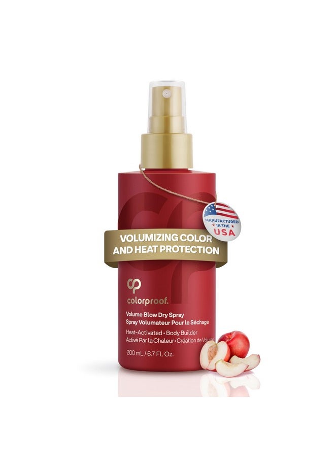 Colorproof Volume Blow Dry Spray Primer 6.7 Fl. Oz. Volumizing Heat Protection Spray for Hair, White Nectarine Scent