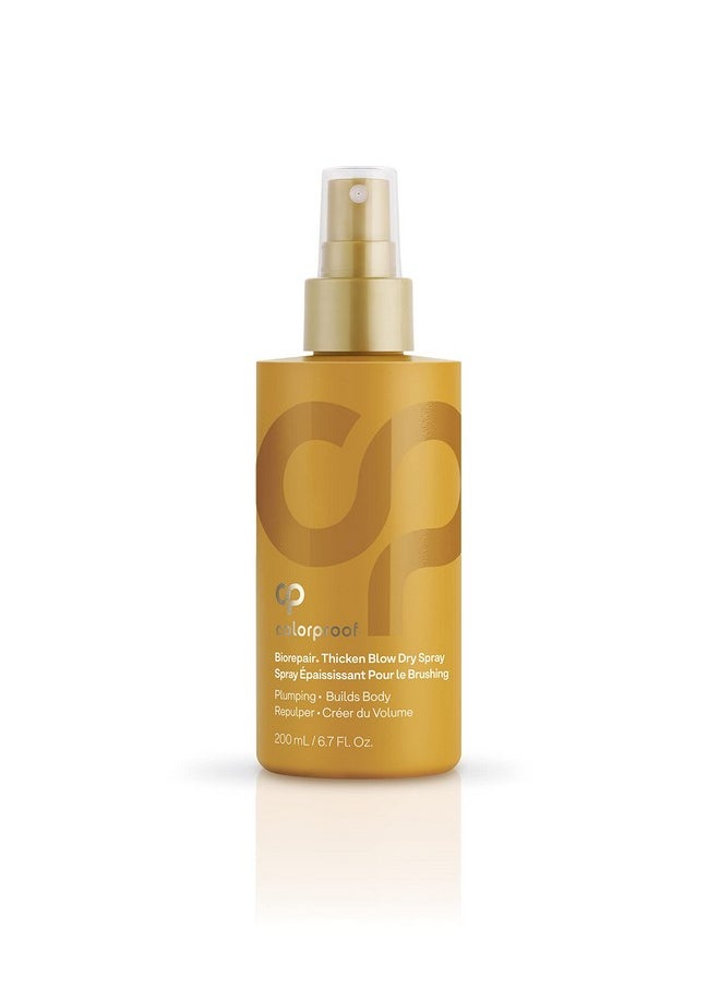 Colorproof Biorepair Thicken Blow Dry Spray, 6.7oz - For Thinning Color-Treated Hair, Increases Fullness, Volume, & Density, Lasting Hold & Soft Style, Thicker, Fuller Looking Hair