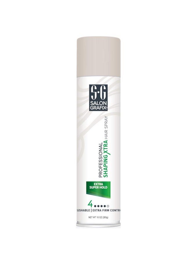 Salon Grafix Profession Shaping Hairspray, Extra Super Hold 4, 10 Oz (Pack of 6)