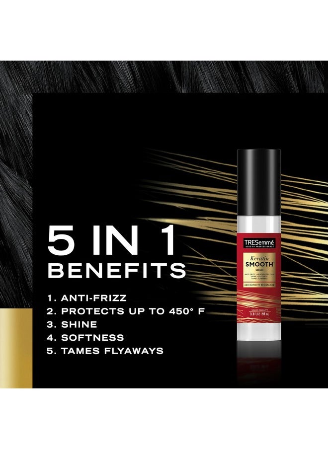 TRESemmé Expert Keratin Smooth Hair Care Set - Heat Protection Spray, Shine Serum with Marula Oil, and Thermal Leave-in Spray, Anti-Frizz Products (3 Piece Set)