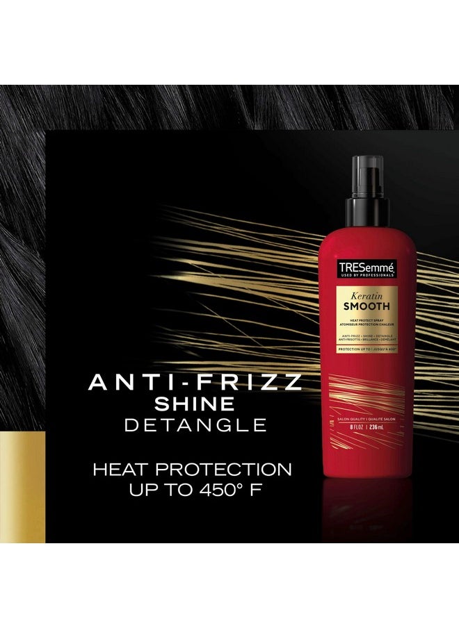 TRESemmé Expert Keratin Smooth Hair Care Set - Heat Protection Spray, Shine Serum with Marula Oil, and Thermal Leave-in Spray, Anti-Frizz Products (3 Piece Set)