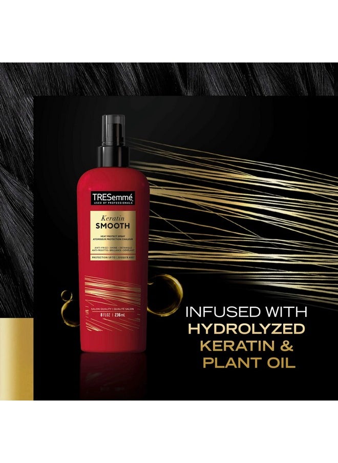 TRESemmé Expert Keratin Smooth Hair Care Set - Heat Protection Spray, Shine Serum with Marula Oil, and Thermal Leave-in Spray, Anti-Frizz Products (3 Piece Set)