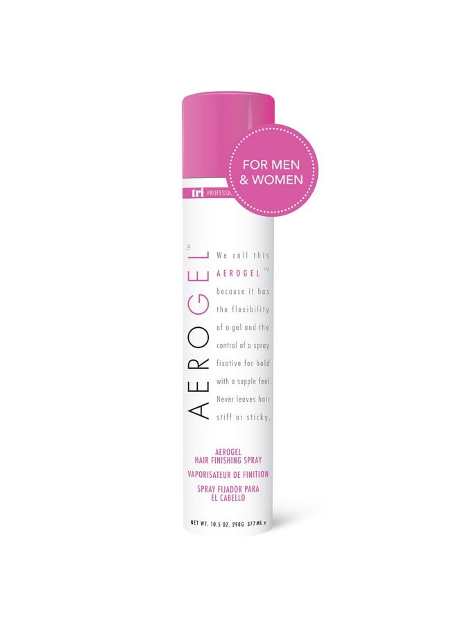 TRI Design Aerogel Hairspray - Non-Toxic Hair Finishing Spray for Styling, Volumizing and Holding Curly Hair with Flexible Hold - For Women and Men - Pack of 1 (10.5 oz)
