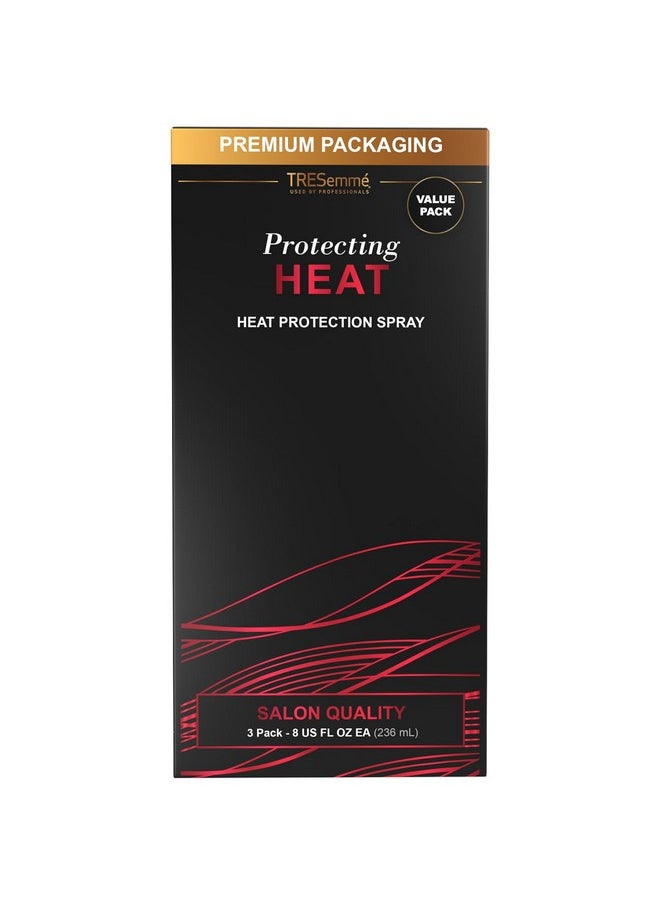 TRESemmé Heat Protection Spray for Hair, 3-Pack - Vitamin-Enriched Anti-Frizz Hair Products, 8 Oz Ea