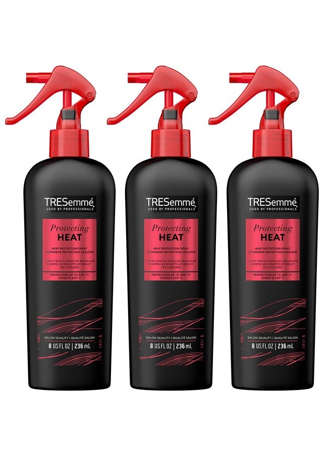 TRESemmé Heat Protection Spray for Hair, 3-Pack - Vitamin-Enriched Anti-Frizz Hair Products, 8 Oz Ea
