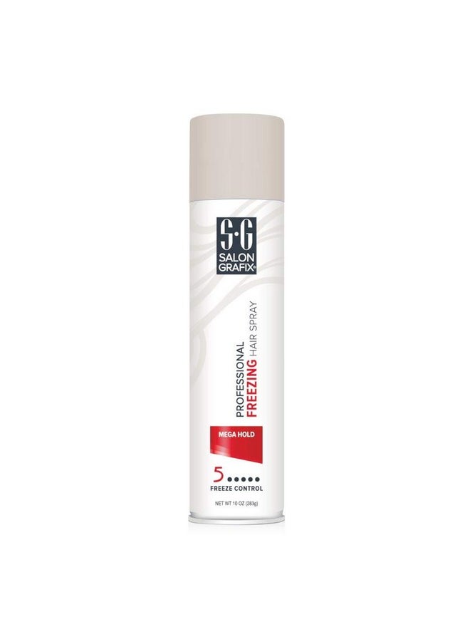 Salon Grafix Hairspray Freezing Mega Hold 10 Ounce (295ml) (2 Pack)