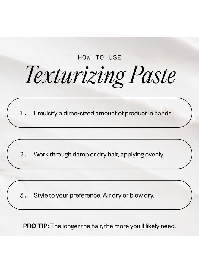 Firsthand Supply Texturizing Paste - Clean & Non-toxic Hair Care Ingredients - For Textured, Messy & Relaxed Hair Styles - 3oz (88ml)