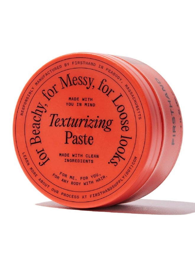 Firsthand Supply Texturizing Paste - Clean & Non-toxic Hair Care Ingredients - For Textured, Messy & Relaxed Hair Styles - 3oz (88ml)