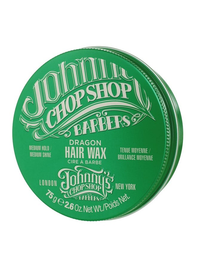 Johnny's Chop Shop Men's Hair Dragon Wax Medium Hold, Medium Nautral Shine, Non Greasy 2.6 oz (Pack of 1)