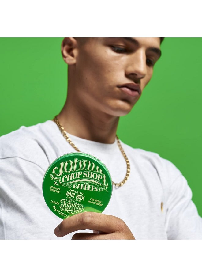 Johnny's Chop Shop Men's Hair Dragon Wax Medium Hold, Medium Nautral Shine, Non Greasy 2.6 oz (Pack of 1)