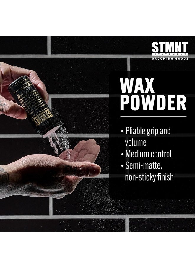 STMNT Grooming Goods Wax Powder, 0.53 oz | Semi-Matte Finish | Added Grip and Volume | Medium Control | Easy To Wash Out | Fuller Feeling Hair