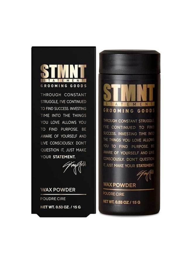 STMNT Grooming Goods Wax Powder, 0.53 oz | Semi-Matte Finish | Added Grip and Volume | Medium Control | Easy To Wash Out | Fuller Feeling Hair