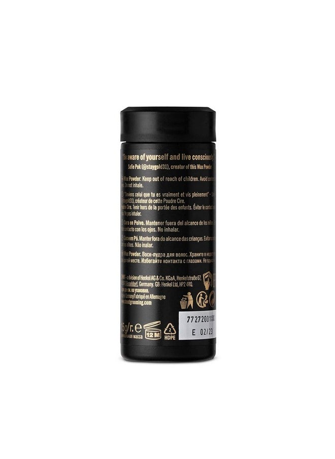 STMNT Grooming Goods Wax Powder, 0.53 oz | Semi-Matte Finish | Added Grip and Volume | Medium Control | Easy To Wash Out | Fuller Feeling Hair