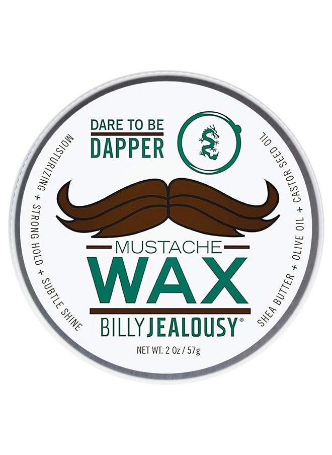 Billy Jealousy Bulletproof Strong Hold Mustache Wax, Conditioning Travel-Friendly Styling Product with Woodsy Lavender, Tropical Fruit, and Oak Moss Scent, 2 Oz