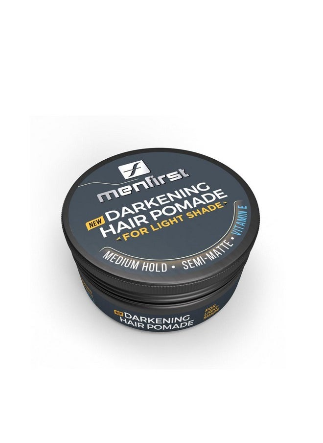MENFIRST - Men's Hair and Beard Pomade - Instant Gray Coverage Styling Paste that Instantly Darkens White Hair - Light Brown to Blonde - 1 Pack