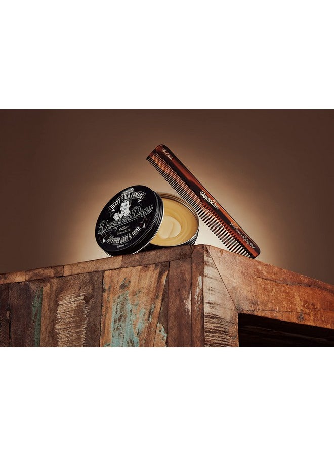 Dapper Dan Heavy Hold Pomade for Men, Strong Hold and High Shine Mens Hair Styling Product, Oil Based, Water Soluble, Liquorice and Vanilla Scent, 2 x 100 ml