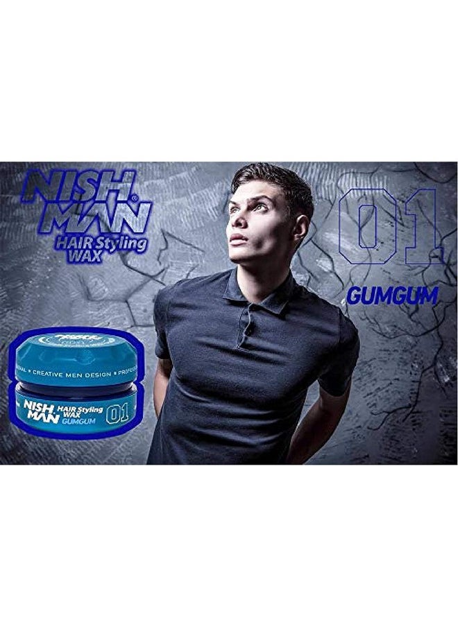 nishman Hair Styling Series (01 Gum Gum AQUA WAX, 150ml)