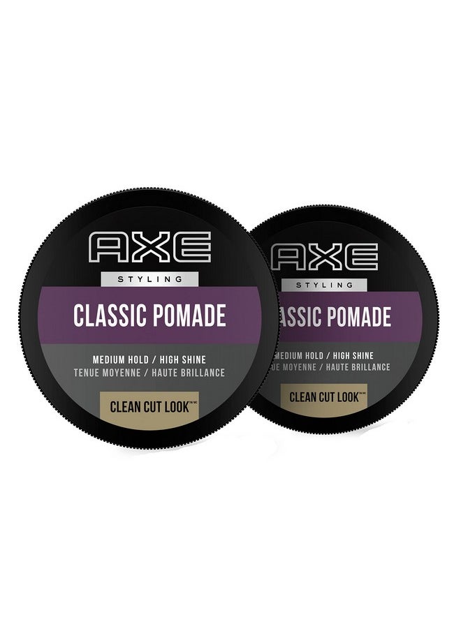 Axe Pomade: Medium Hold and Natural Finish for Easy Styling, 2.64oz (2 Count)