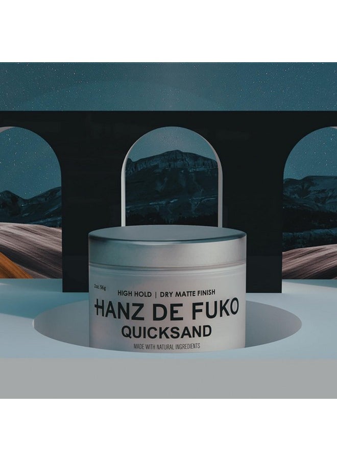 Hanz de Fuko Quicksand - Premium Men’s Hair Styling Wax & Dry Shampoo Combo - High Hold, Ultra Matte Finish - 2 oz.