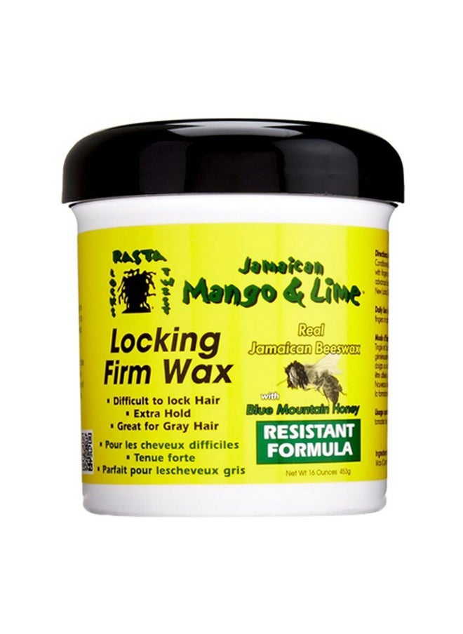 Jamaican Mango & Lime, Locking Firm Hair Wax Extra Hold With Real Beeswax & Honey, 16 Oz