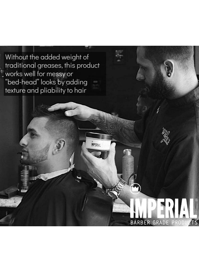 Imperial Barber Fiber Pomade - Medium Hold Water-Based High Sheen Formula with Texturizing Fibers 6 oz for Men's Hair Styling