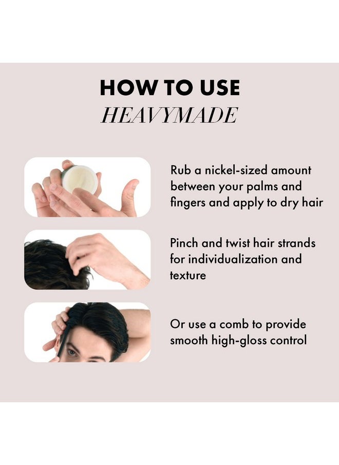 Hanz de Fuko Heavymade - Premium Men’s Hair Styling Pomade - Extreme Hold, High Shine - 2 oz.