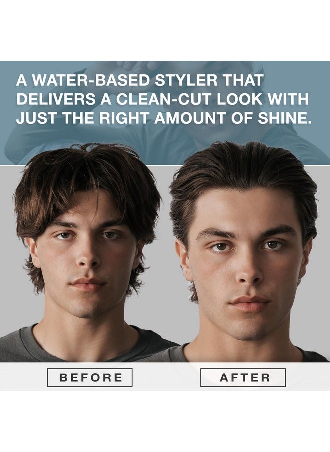 CRVFT Gel Pomade 4oz | High Shine/Medium Hold | Water Based/Water Soluble | Ideal For Short/Medium Thin/Thick Hair | For A Clean Cut Look | Men’s Styling Product [Clear], Stylist Approved [Scented]